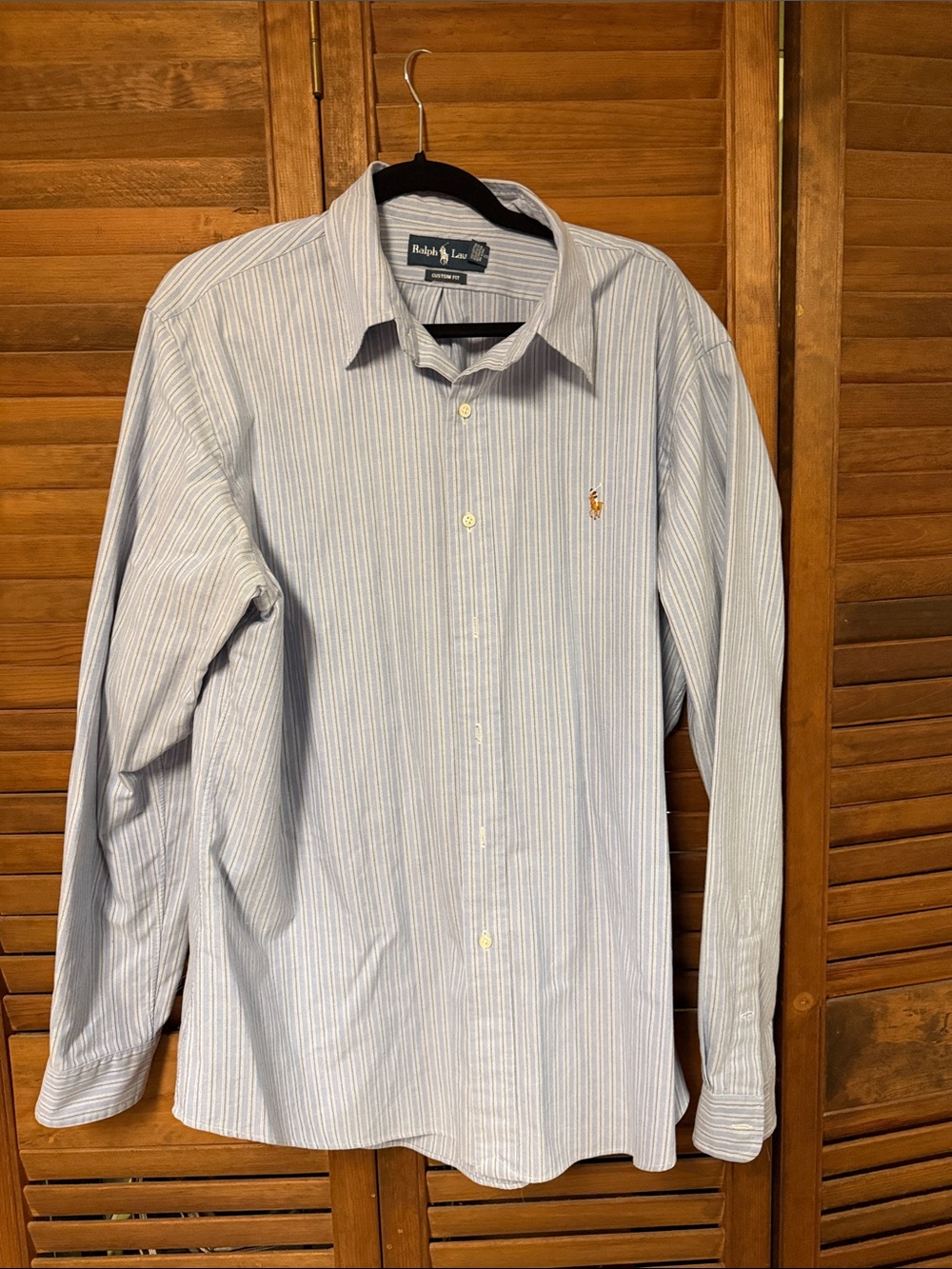 Ralph Lauren Light Blue & White Striped Dress Shirt